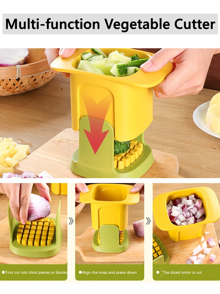 Versatile Hand Pressure Vegetable Chopper And Repetier Slicer For Onion,  Cucumber, Potatoes, And French Fries From Esw_house, $5.37