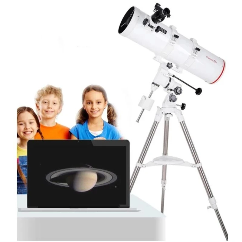 

Profsional 150/750 f/5 EQ Reftor Netonian Astronoal Telcope ith ran Eqtorial ount And Steel Tr For Begin