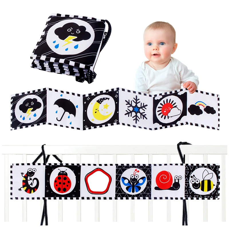 Newborn Baby Black White Books Baby Black White Soft Book Black