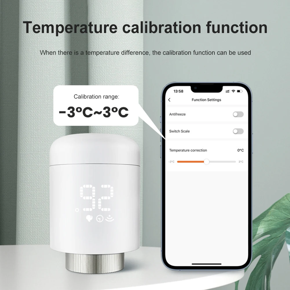 Tuya Zigbee TRV 라디에이터 액추에이터 밸브, 알렉사 구글 홈 온도 컨트롤러, 온도 조절 라디에이터 밸브 작동