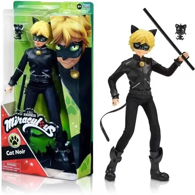 28cm Original Miraculous Ladybug Anime Figure Cat Noir Action Figure  Desktop Decoration Halloween Christmas Gift - AliExpress