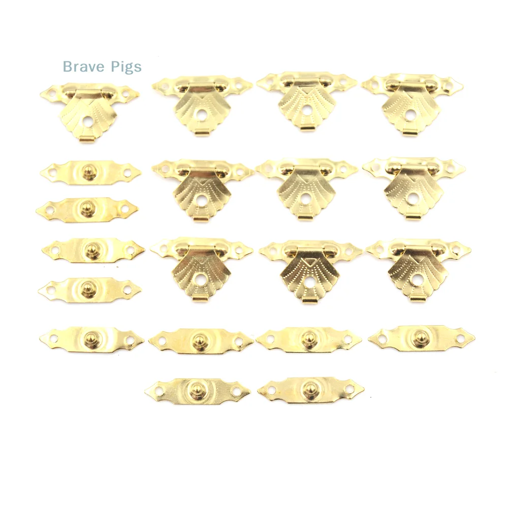 Description Picture 6 of itemAntique Wooden Case Hasp Jewelry Gift Box Decorative Hasp Latch For Furniture Jewelry Gift Box Decorative Hasp Latch Antique