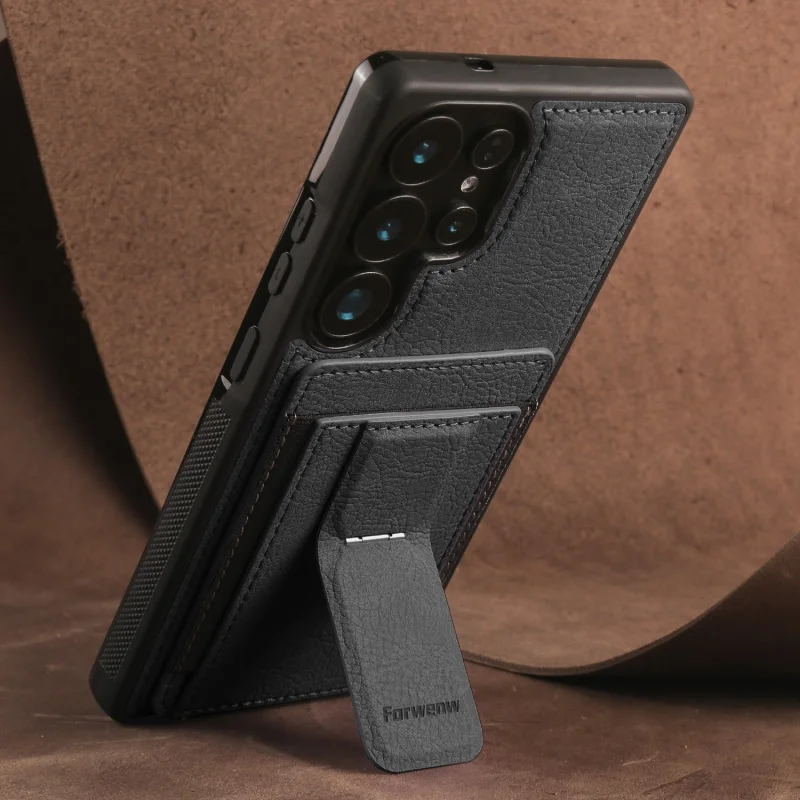 Kickstand Leather Wallet Phone Case Cover