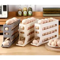 Réfrigérateur oeufs boîte de rangement roulant cuisine conteneur oeufs roulant support maison grande capacité réfrigérateur oeufs support organisateur 1