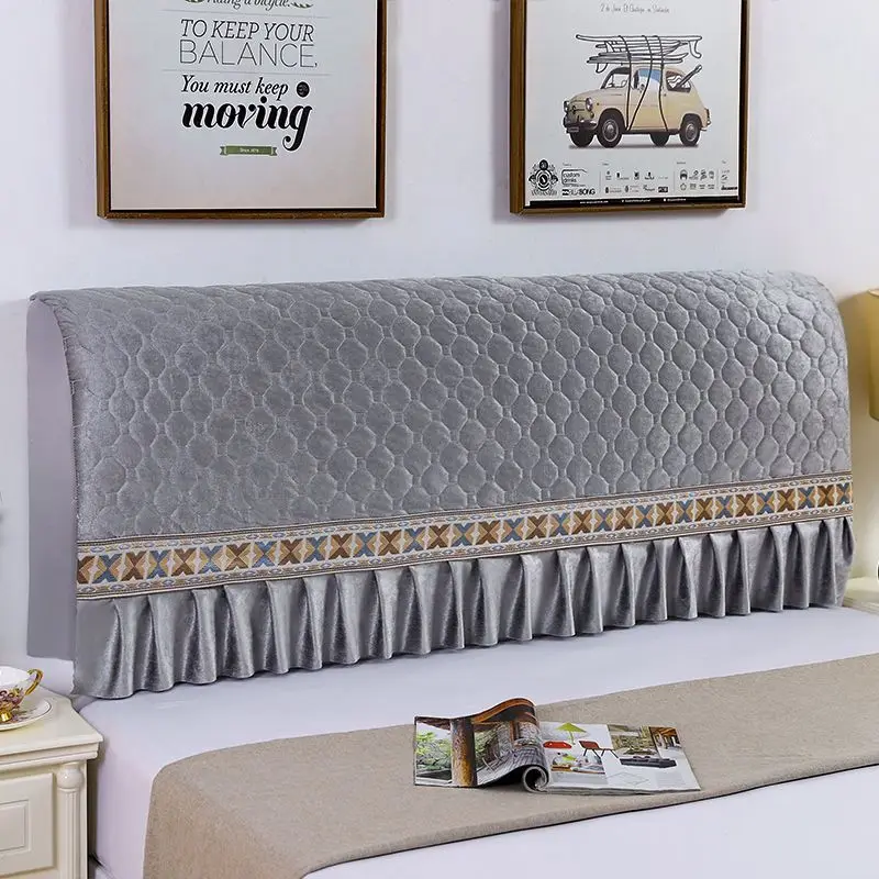 

Thickened Anti-collision Bedside Protect Cover New High Elasticity Bedroom Headboard Cover Fashion Home Decor Bedside Dust Cover