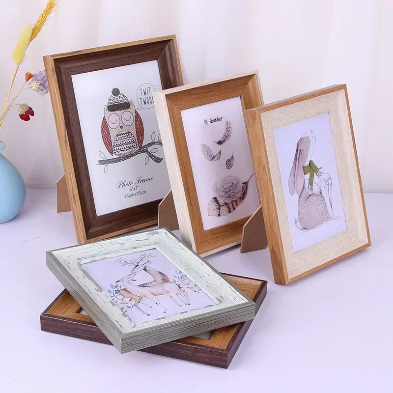 American Simplicity Picture Frame A3 A4 Family Photo Frame Wall Decorative Ornaments for Living Room Bedroom Acrylic Home Decor photo frame,wood photo frame,art frames