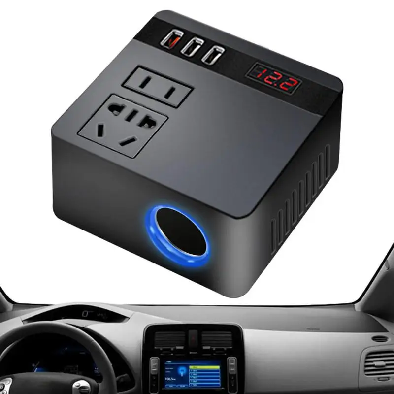 Car Outlet Adapter Converter For Air Compressor Electric Car Charger 150W Quick Charging For Travel Air Compressor