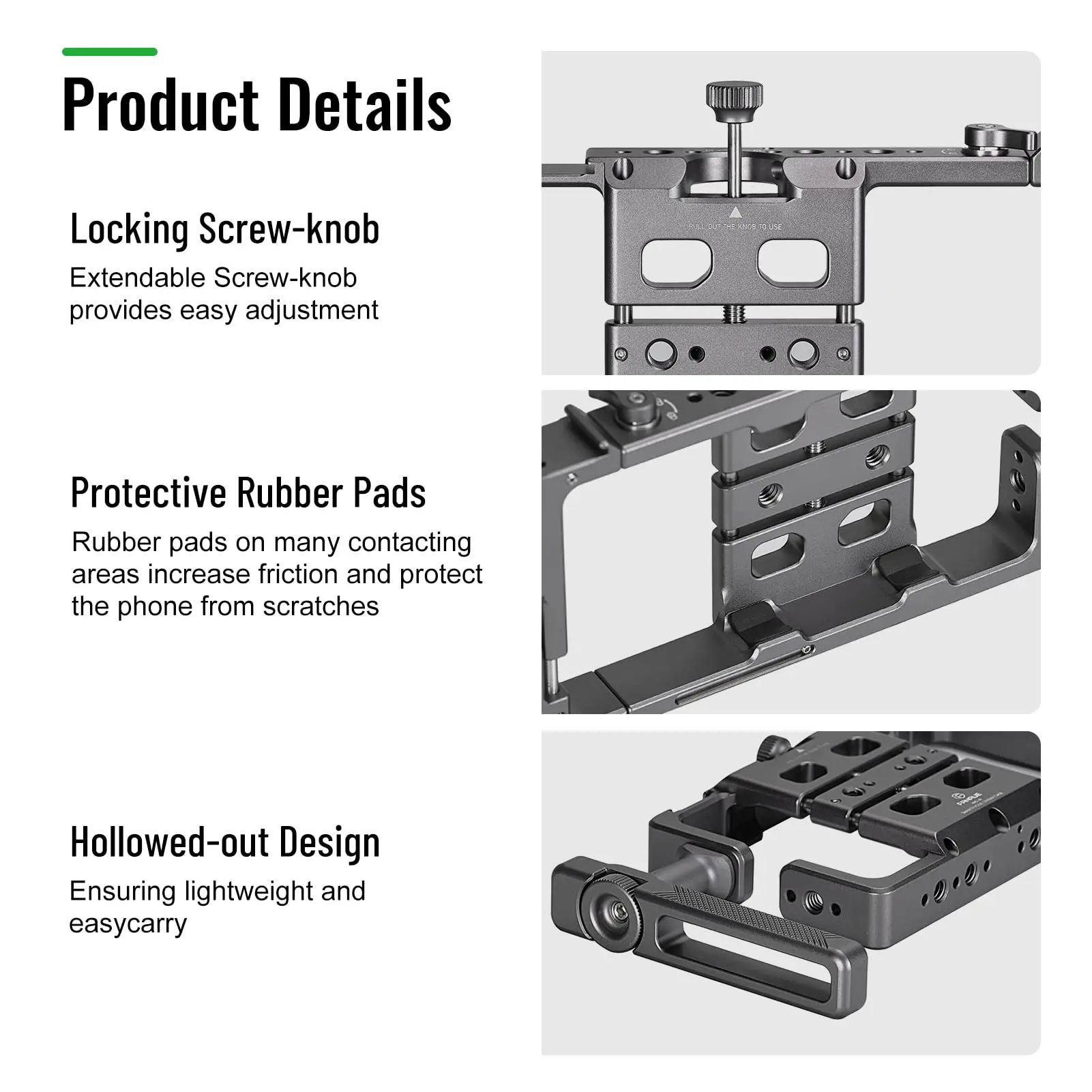 FANAUE Mobile Smartphone Video Rig Gimbal Hand Stabilizer For Cell Phone Cage Film and Television Shooting Cradle Small camera holder camera gimbal stabilizer