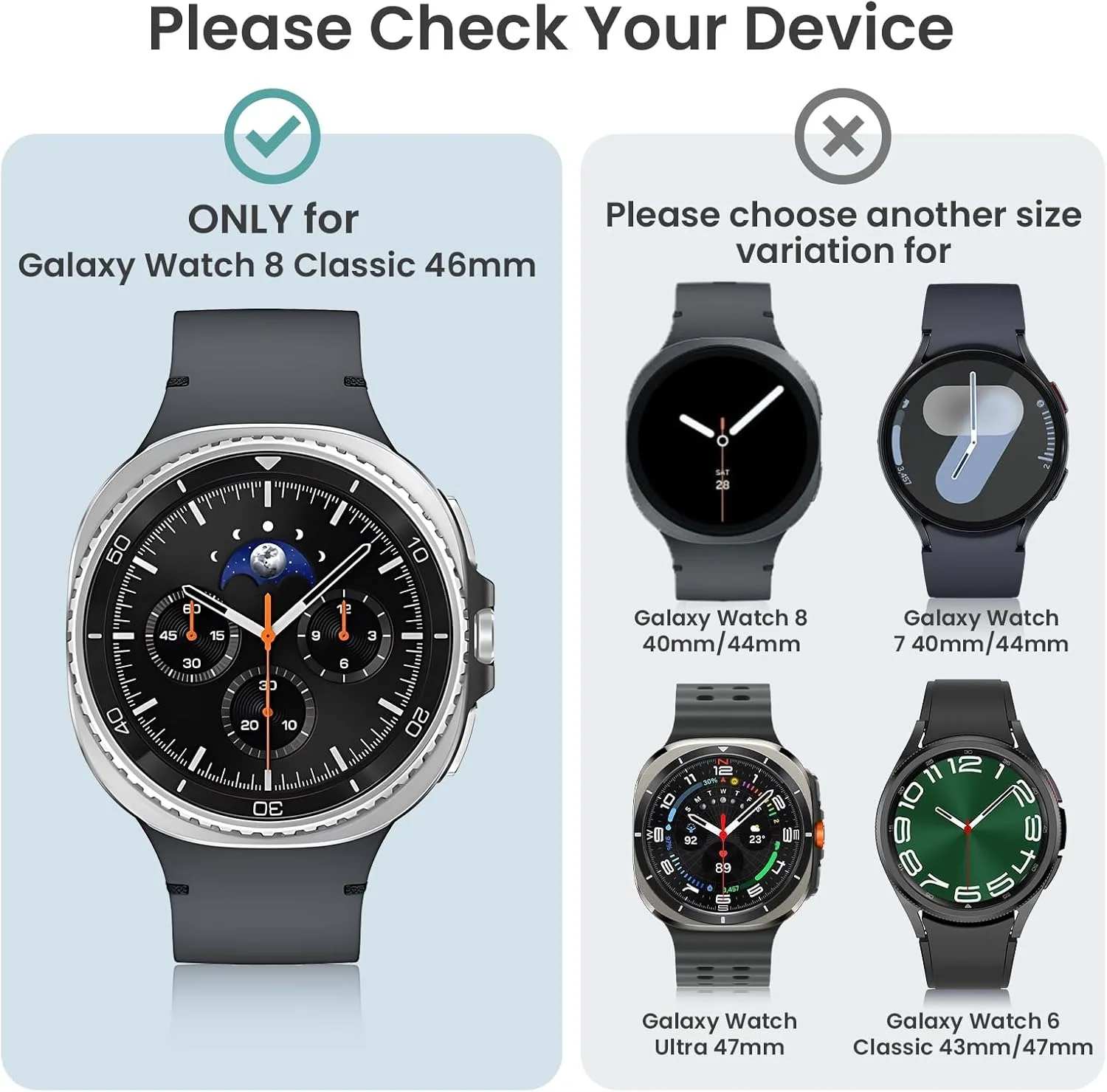 High Definition Tempered Glass Screen Protector and All-Round Matte Watch Case, PC Construction