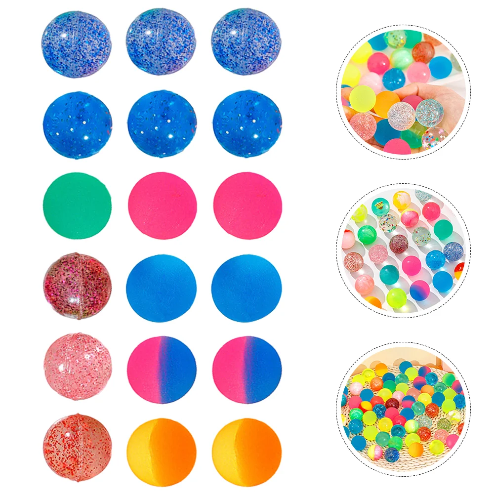 

24 Pcs Colorful Bouncy Balls Elastic Decor Small Throwing Game Kids Bounce Mini Bulk Round Carnival Party Decorative