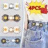 4/2/1PC Reusable Metal Buttons Pearl Snap Fastener Pants Pin Retractable Button Sewing-on Buckles Jeans Perfect Fit Reduce Waist 1