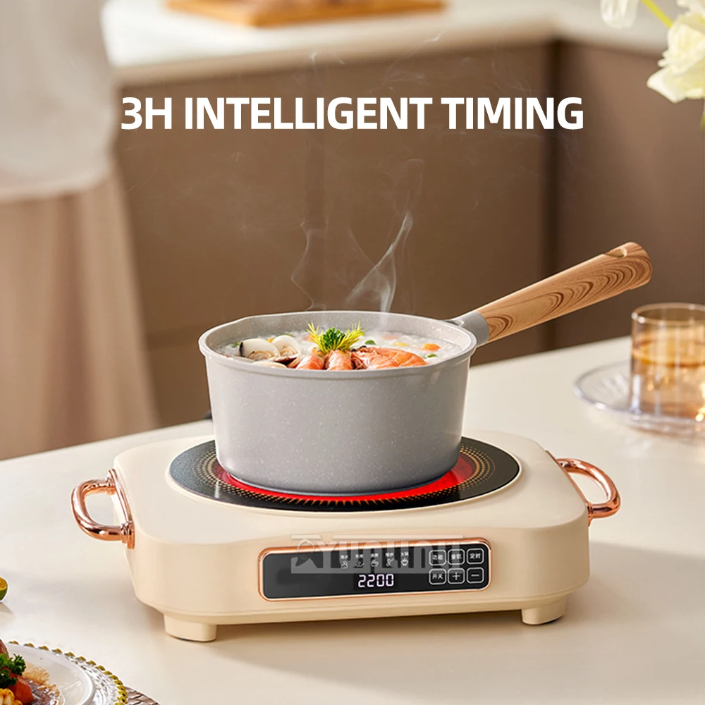 2200W Electric Ceramic Stove High-powered Induction Cooker for Home Cooking Multifunction Tea Brewer 6