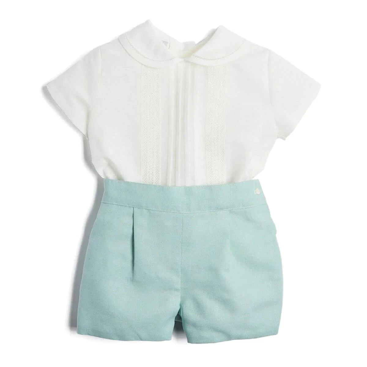 

Baby Boy Two Pieces Clothes Set Children Spanish Clothes Sets Toddler White Shirt+Green Shorts Boutique Summer Suit Clothing