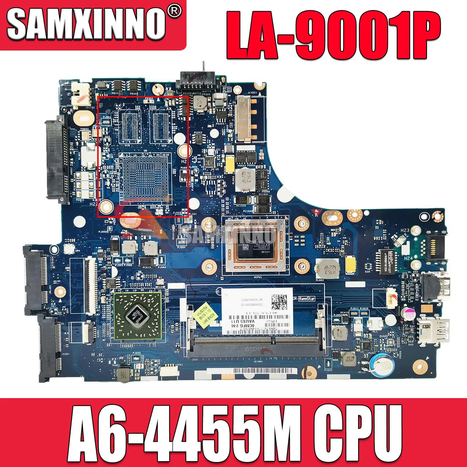 

For Lenovo 90001724 Ideapad S405 Laptop motherboard VAUS5 LA-9001P A6-4455M CPU Onboard DDR3 100% Test Work