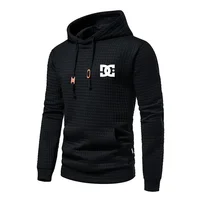 2025 hommes printemps automne Style européen lettre imprimer sweat à capuche décontracté grande poche Plaid Jacquard conception à manches longues pull 4