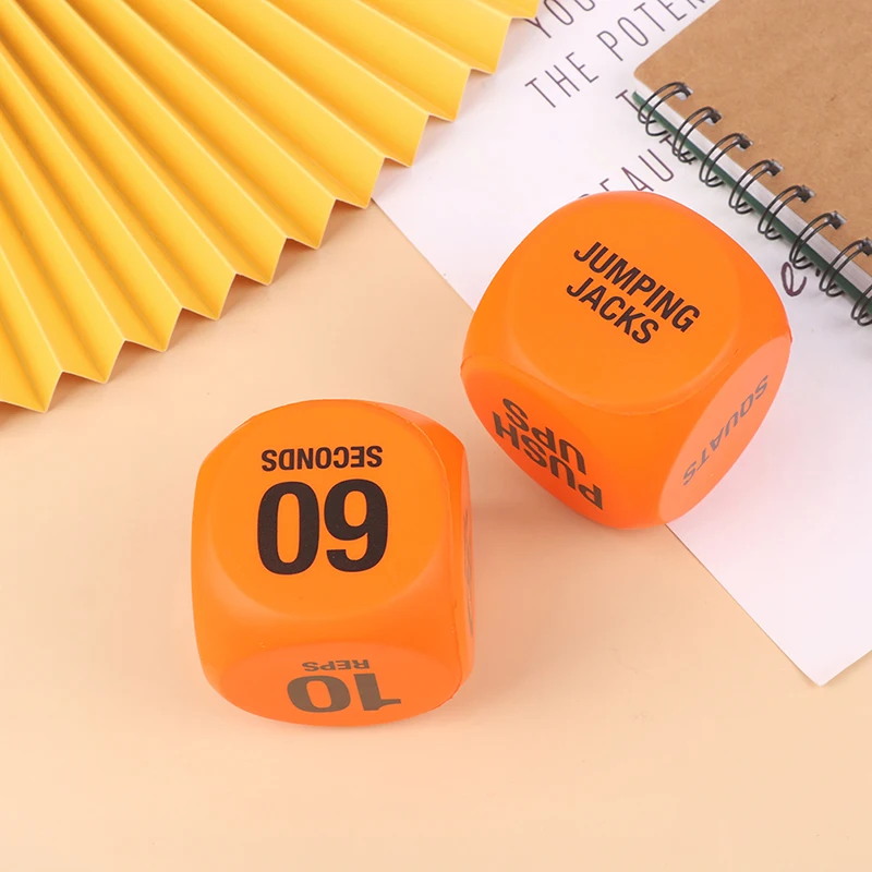 Fitness Exercise Dice for Group Fitness Exercise Classes with Push Up Squat Lunge Jumping Jack Crunches Wildcard elderly fitness ball hand swing ball elastic ball outdoor exercise shoulder and neck drop ball children jumping ball with rope