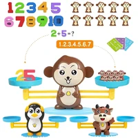 Montessori Educational Math Toys for Kids Learn Numbers Montessori Mathematics Material Funny Monkey Balance Scale Math Game Toy 1
