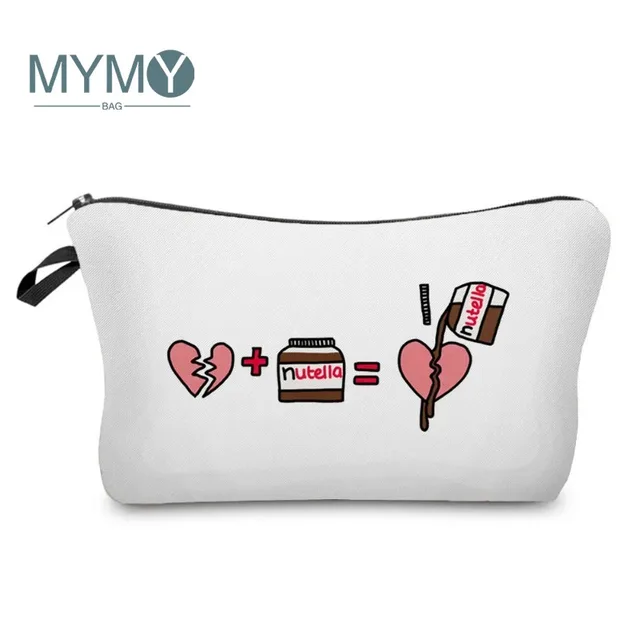Nutella 프린트 여성용 화장품 가방: 메이크업 정리의 필수품