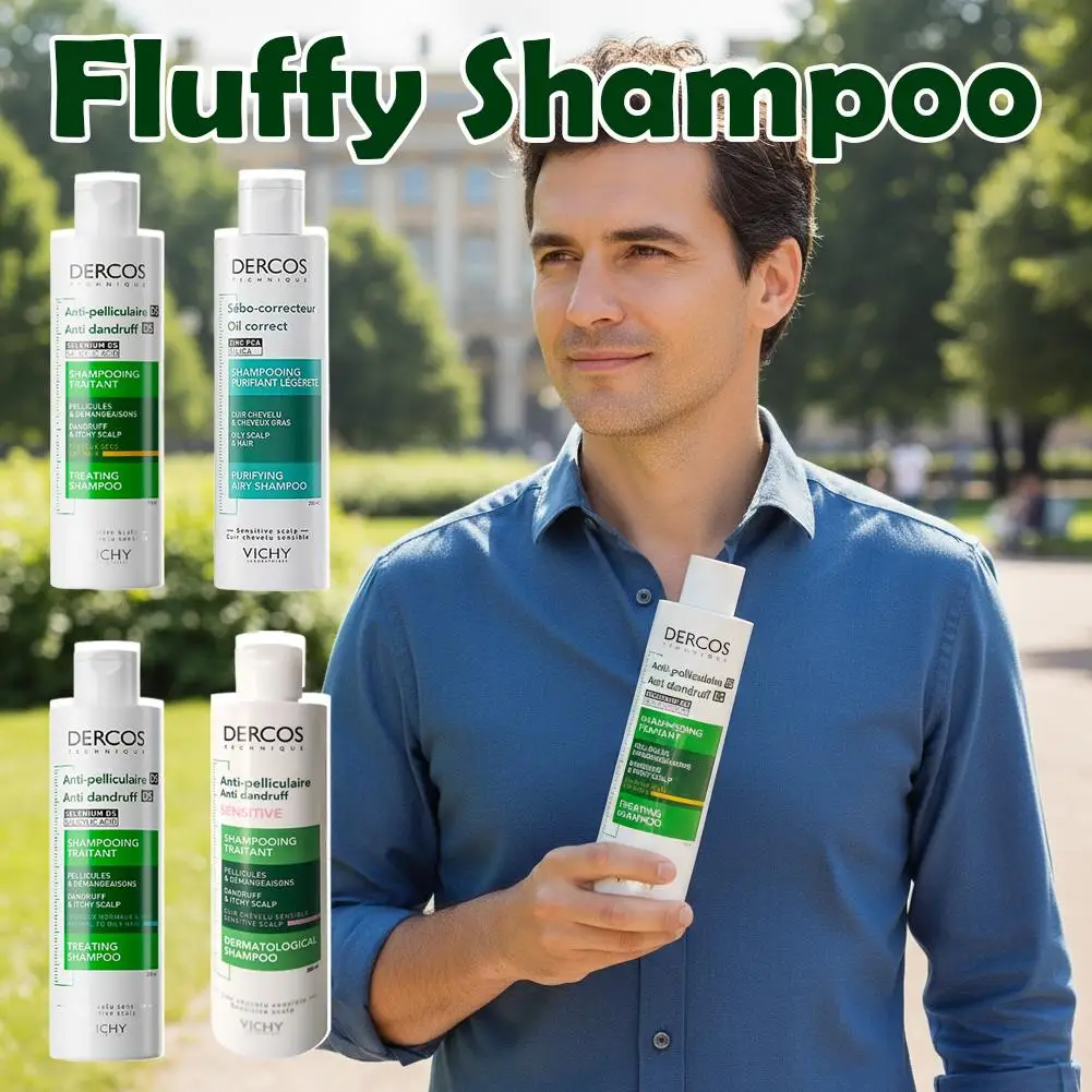 Vichy DERCOS Shampoo Antiforfora e Antiprurito Rinfrescante Nutriente Volumizzante Lenitivo per Cuoio Capelluto Danneggiato e Capelli Danneggiati - immagine 3