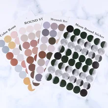 

Self Adhesive Natural Color Series Multi Purpose Nice Gift DIY Round Shape Decorative Stickers Calendar Diary Decoration