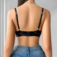 Femmes Lingerie pure dentelle florale sans fil sans coussinet soutien-gorge sous-vêtements sangle réglable sans doublure brassière Lingerie élégant femmes soutiens-gorge 2