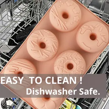 6-Cavity Silicone Donut Pan 1