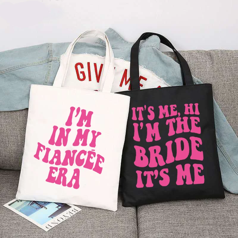 

Женская сумка-тоут It's Me Hi I'm The Bride, Брезентовая Сумочка на плечо для девичника, для свадьбы