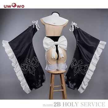 Only XL UWOWO Nier Automata Yorha 2B Cosplay Costume Nun Sister Outfit Dress UWOWO