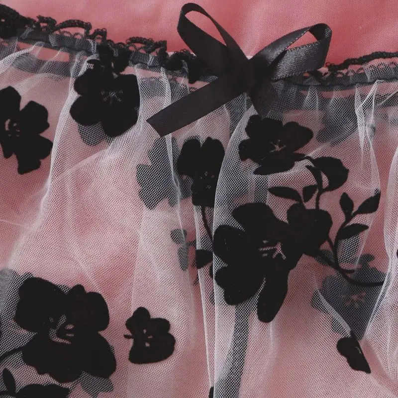 Lingerie Sexy Fleurs Broderie Dentelle Soutien-Gorge Culotte Sous-Vêtements Femmes Ensemble Transparent Mesh Lingerie Érotique Vêtements De Nuit Sexy_voghion.com