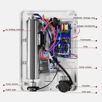 Chauffe-eau électrique instantané sans réservoir 220V 6000W pour salle de bain et cuisine, avec robinet de chauffage instantané et écran LCD 4