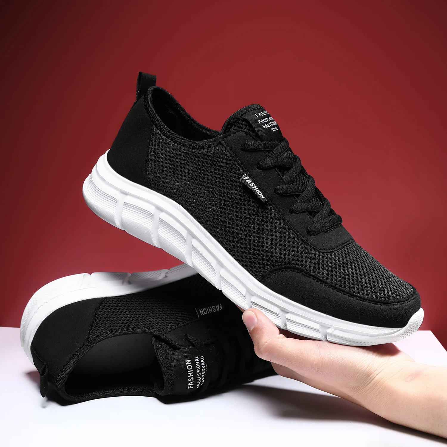 Summer mesh lightweight heightening casual sneakers Running shoes and sports shoes for men