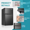 Mini Fridge with Freezer, 3.2 Cu.Ft Compact Refrigerator with freezer, 2 Door Mini Fridge with freezer, Upright for Dorm 6