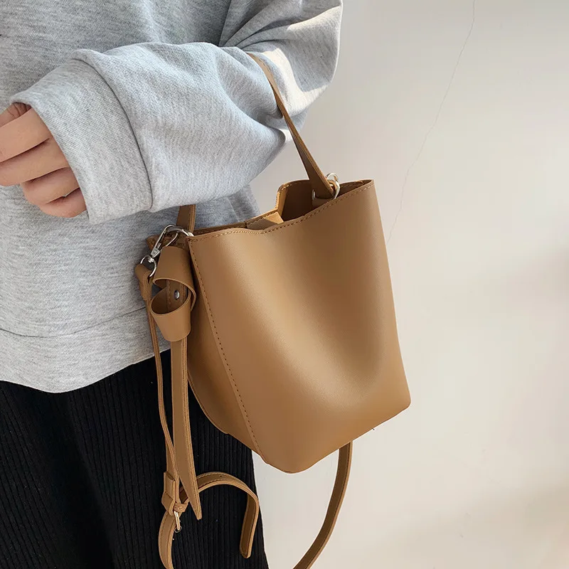 Shoulder Bag for Women Solid Fashion Top Handle Composite Bag with Purse Crossbody Bag Women's Minimalist Soft PU Leather