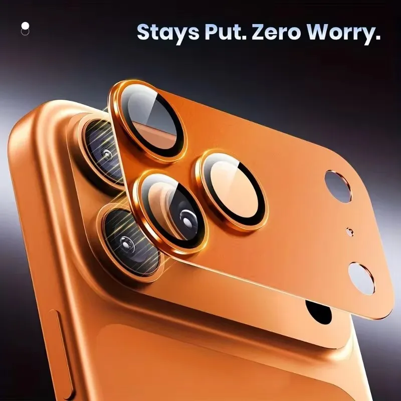 Full Coverage Ultra-Thin Camera Lens Protector with Metal Frame and Drop Protection