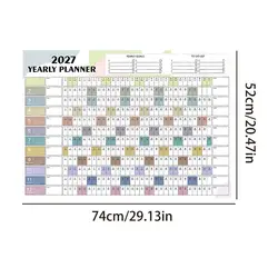 2027 Reusable Monthly Wall Calendar and Organizer for Home and Office Planning (B)