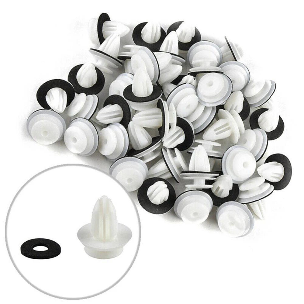 100pcs Auto Fastener Clips Trunk Screw Rivets Soundproof Cotton Set Car Bumper Fender Trim Plastic Mixed Car Clip Interior Parts