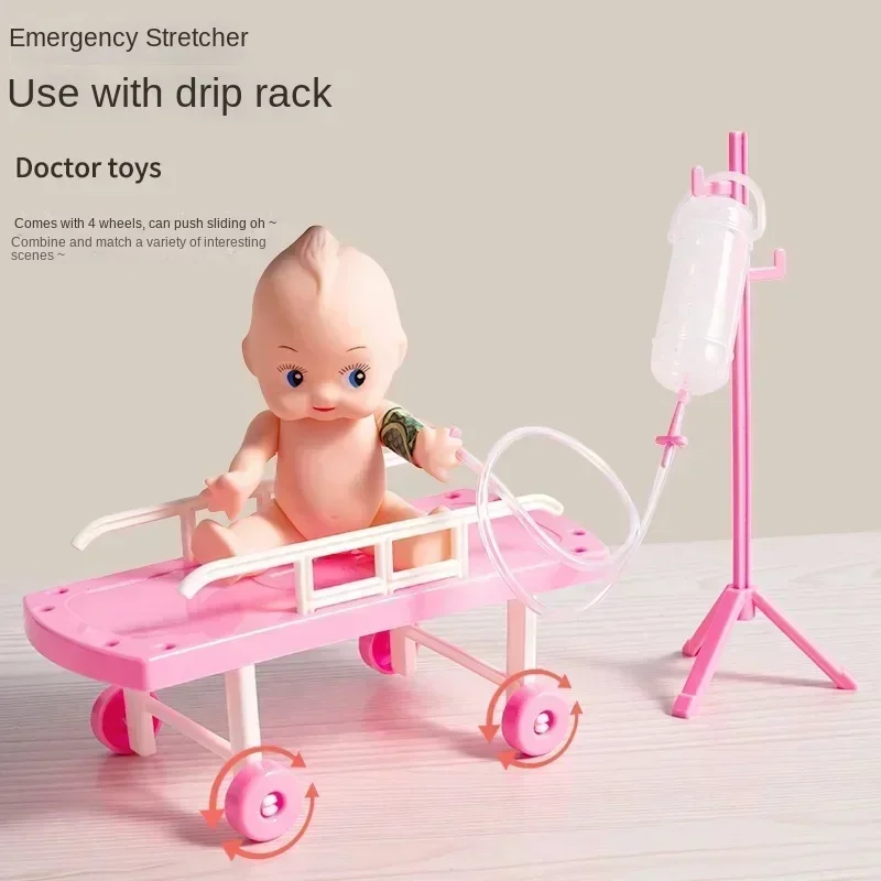 Doctor Nurse Role Play Set Medical Tools with Stethoscope & Injectors in A Pretend Play Trolley Box Ideal Gifts for KidsToys