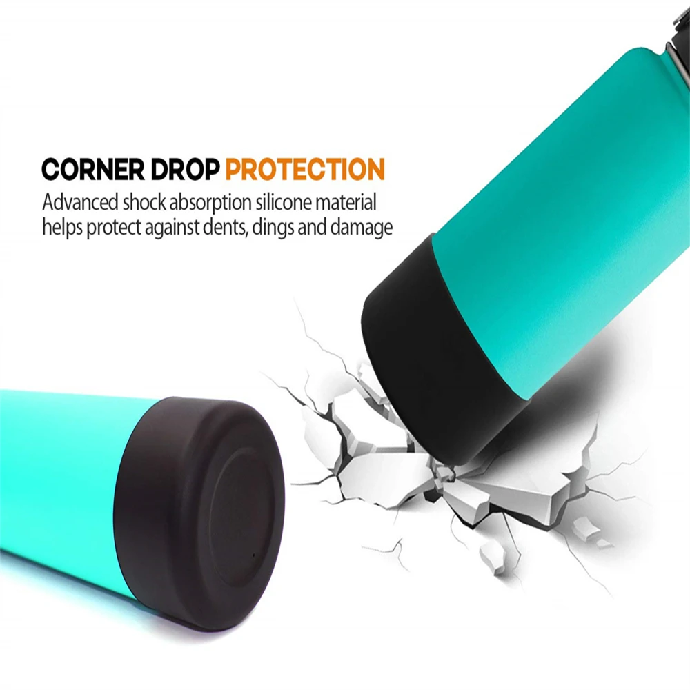 Water bottle flat glass anti-slip bottom sleeve cover bumper sports mug bottom sleeve shock absorption and fall prevention.