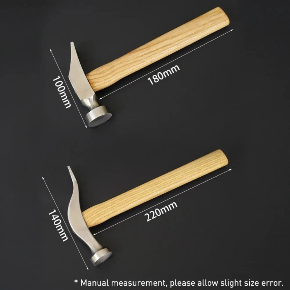 Leather Upper Handmade Hammer With Wooden Handle For Tapping Over Hand Stitches Lacing Remmending Shoe Lightweight Making Tool 6