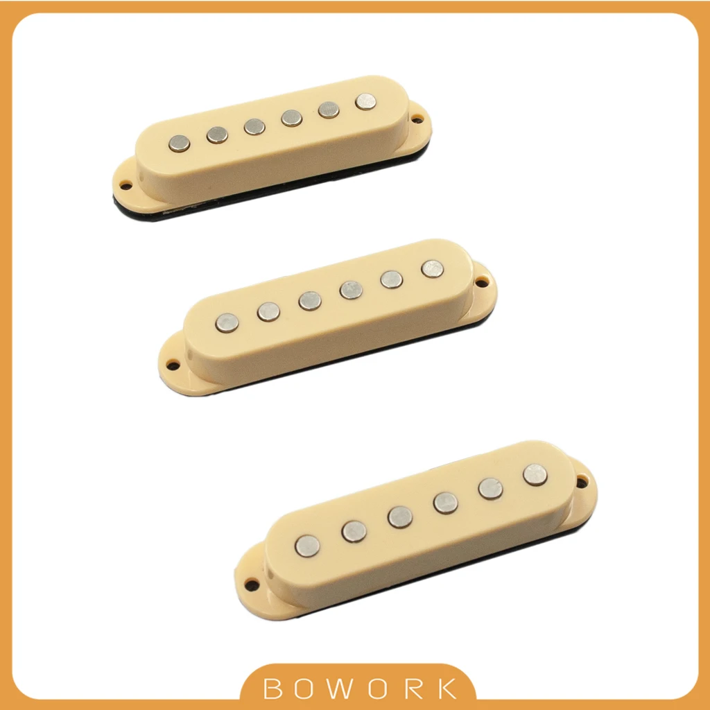 48/50/52MM ST Style Electric Guitar Pickup Single-Coil Guitar Pickup Neck/Middle/Bridge SSS Ceramic Guitarra Pickups With Screws 3 pcs set pickups ssl 1 rwrp bridge and neck alnico single coil pickup for st electric guitar