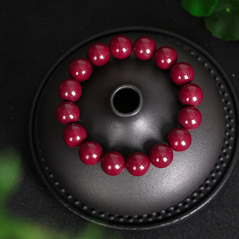 

Natural Mineral Purple Gold Sand Round Bead Bracelet Fashion Versatile Buddha Bead Bracelet