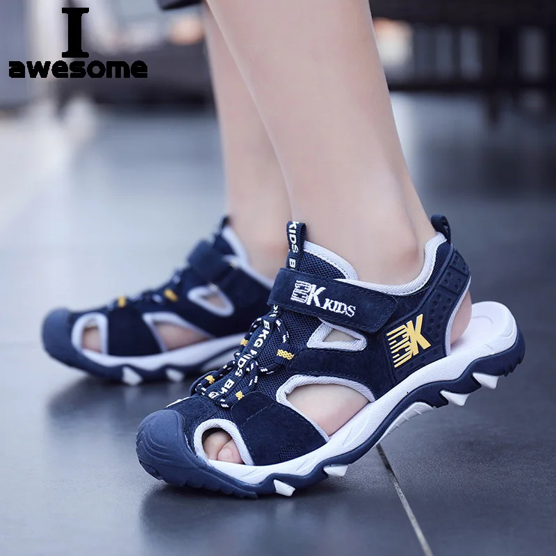 

The New BOY'S Closed-toe Sandals Summer 8 Anti-slip Soft-Sole Young STUDENT'S Sandals Boy 9 Big Boy 12-Year-Old