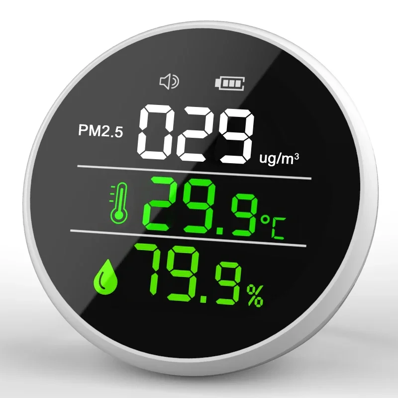 

Новинка портативный детектор Dienmern PM2.5 Датчик качества воздуха тестер термометр и гигрометр 2 и 1, с большим ЖК-дисплеем