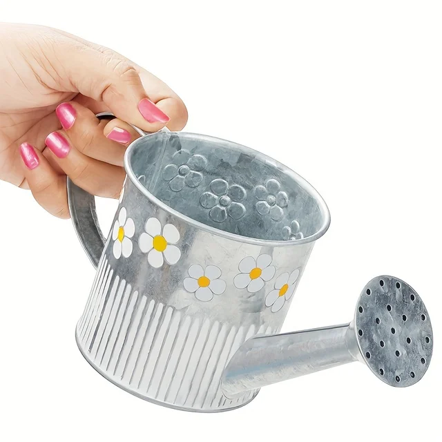 Vintage Farmhouse Galvanized Watering Cans: 3 Pieces, Metal Bucket Planters with Handles and Spouts, Perfect for Home Office Dec 6