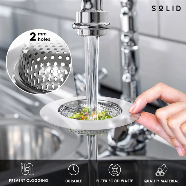 2PCS Shower Bath Hair Trap Plug Hole Waste Catcher Stopper Drain Sink  Strainer