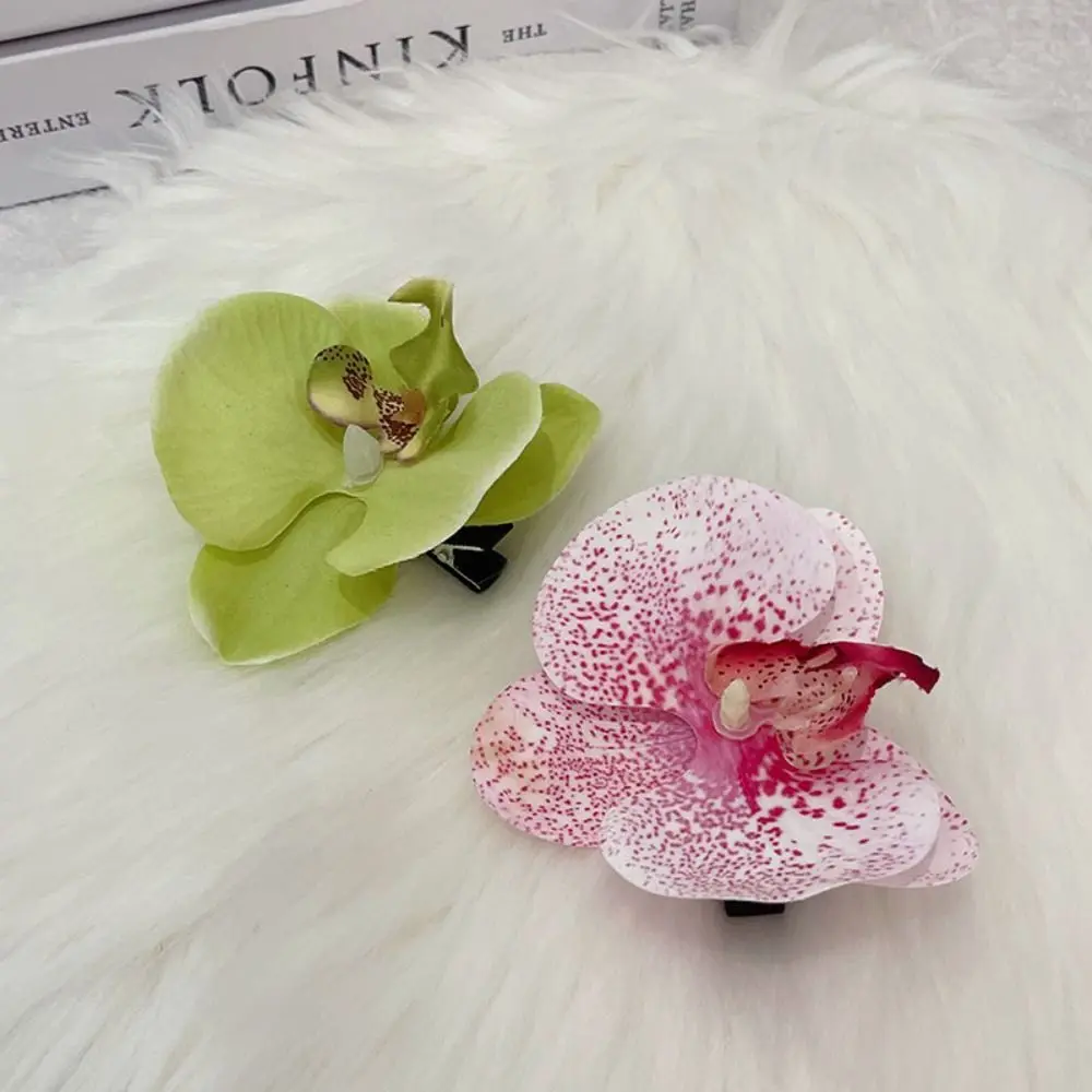 Cloth Butterfly Flower Hair Clip Butterfly Orchid Bohemian Style Orchid Flower Hairpin Ponytail Clip Headdress Girl Hair Clip