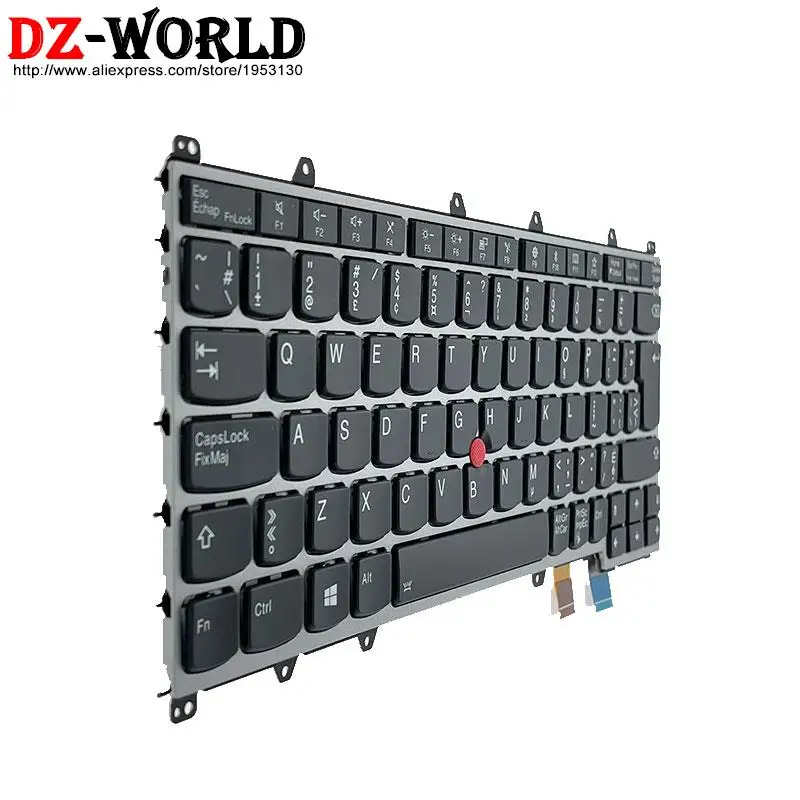 Orig Azwerty Prata be Cfr Cfb fr Cfa Teclado Belga Francês Canadense para Lenovo Thinkpad X380 s1 Yoga 370 ° Laptop g4 Novo - Imagem 4