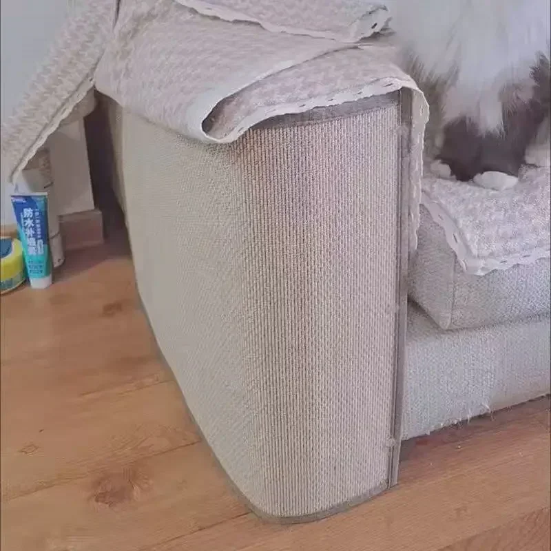 Rascador de bambú para gatos, alfombrilla tejida para afilar uñas, rascador para gatos, juguetes de árbol, silla, funda de sofá, Protector de muebles 4