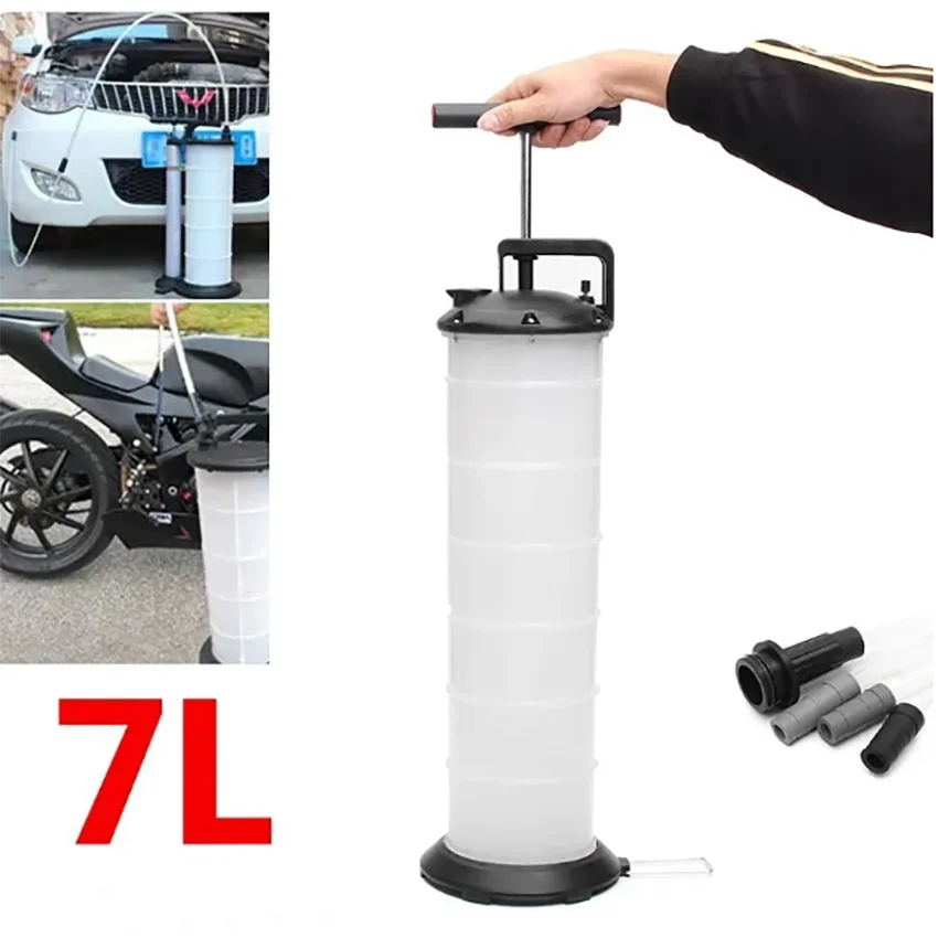 

7L Manual Vacuum Oil Fluid Extractor Pump Car Truck Boat Fuel Pump Oil Changer Liquid Change Petrol Transfer Tank Dispenser