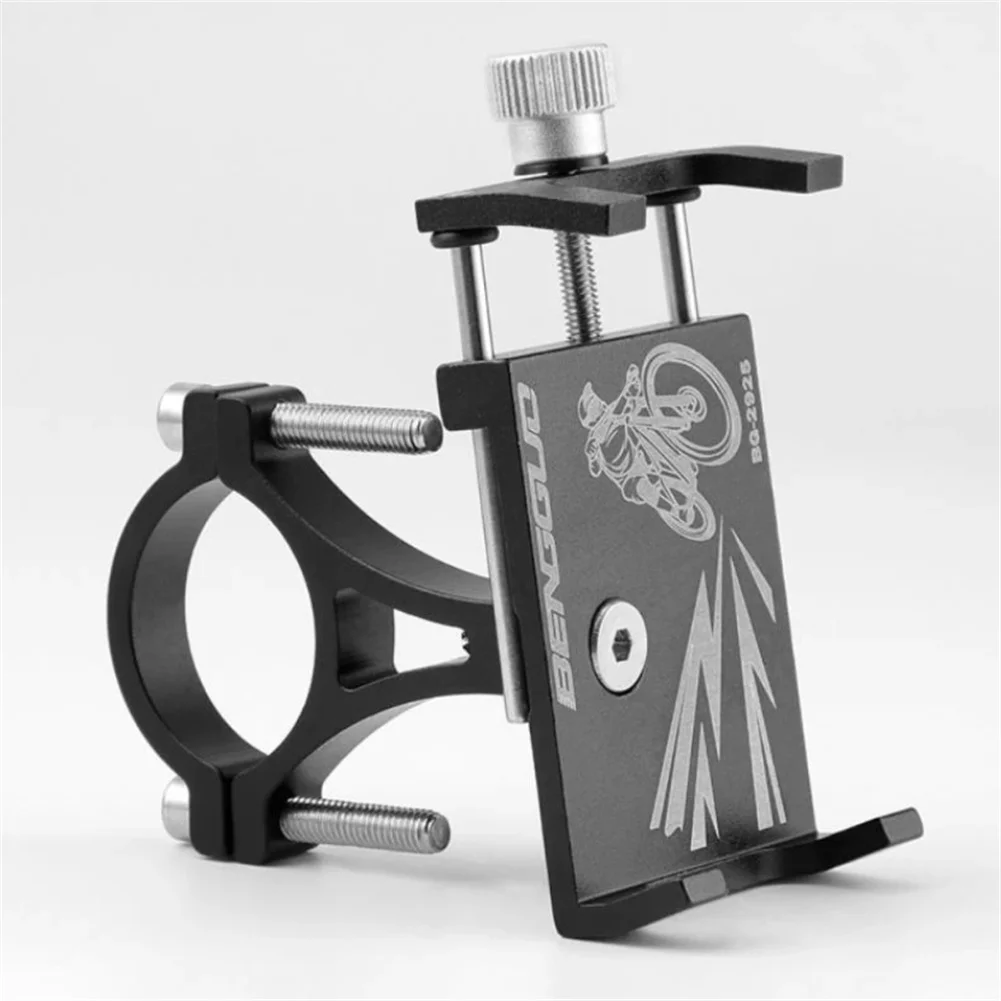 Bike Phone Mount Holder Sturdy Aluminum Alloy Bike Handlebar 360° Rotation Phone Base Shakeproof Stand For 5.8-9.5CM Phones
